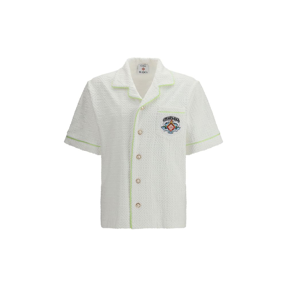 White Cotton Shortsleeve Shirt Casablanca