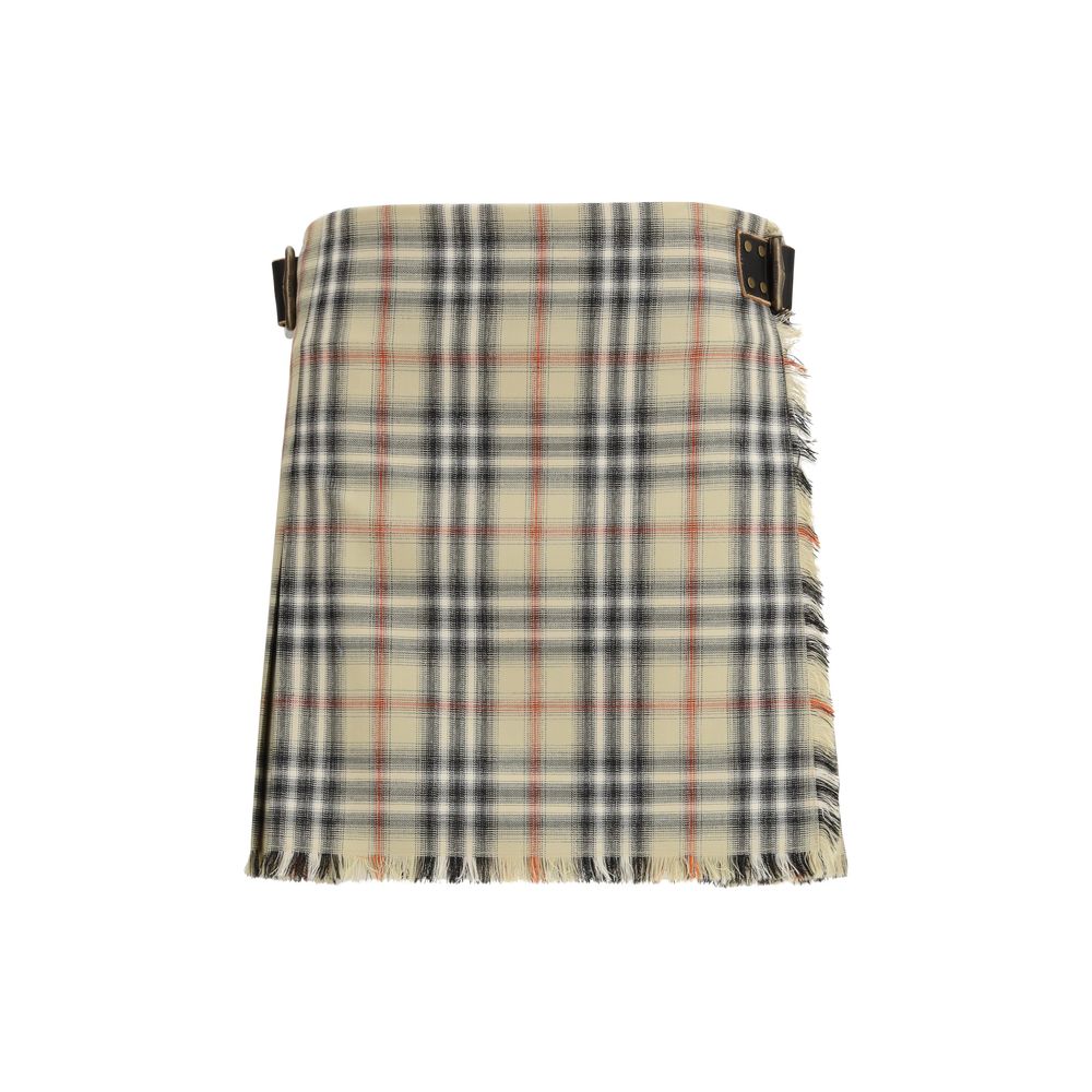 Multicolor Wool Mini Skirt Burberry