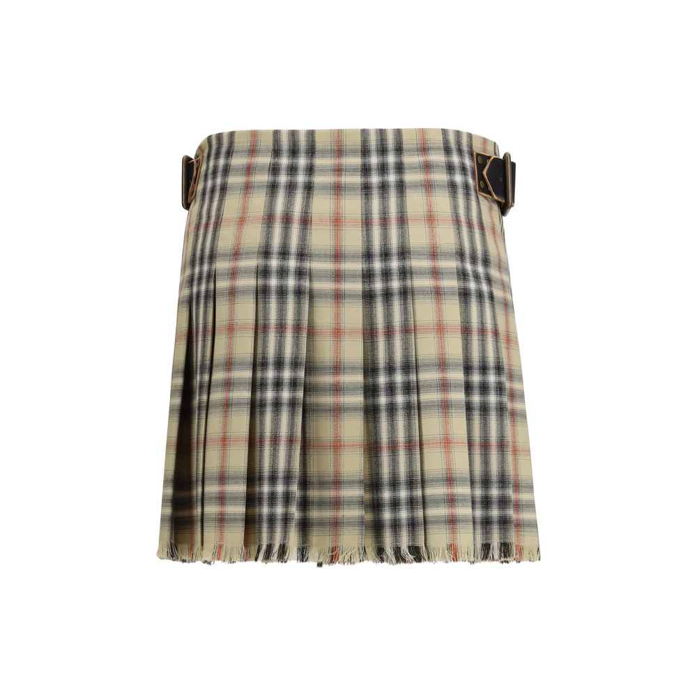 Multicolor Wool Mini Skirt Burberry