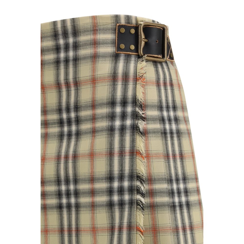 Multicolor Wool Mini Skirt Burberry