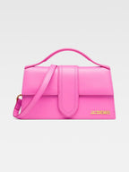 Neon Pink Leather Le Grand Bambino Handbag Jacquemus