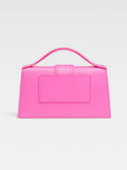 Neon Pink Leather Le Grand Bambino Handbag Jacquemus