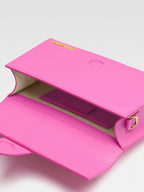 Neon Pink Leather Le Grand Bambino Handbag Jacquemus