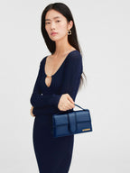 Dark NavyLeather Le Grand Bambino Handbag Jacquemus