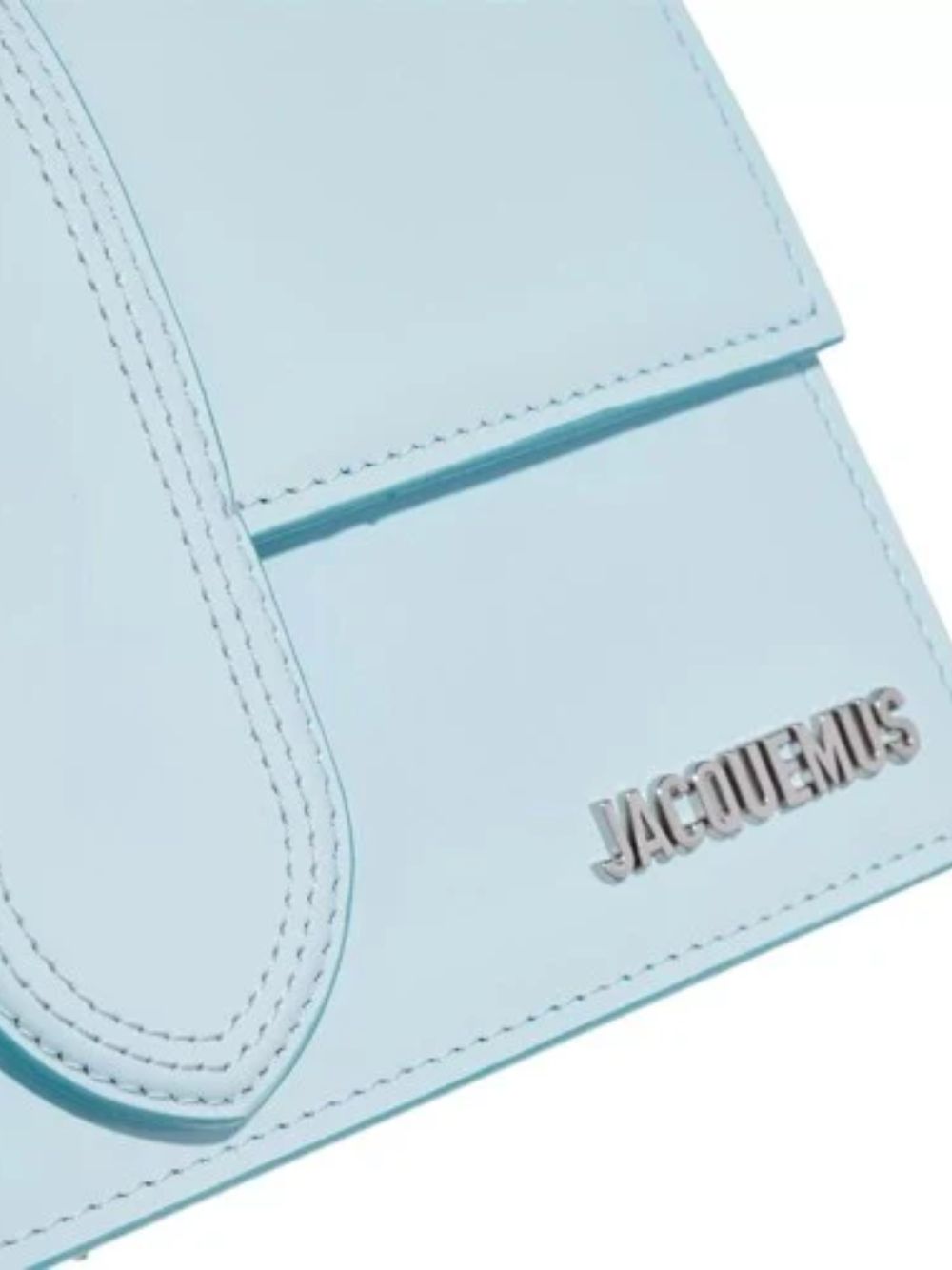 Pale blue Leather Le Grand Bambino Handbag Jacquemus