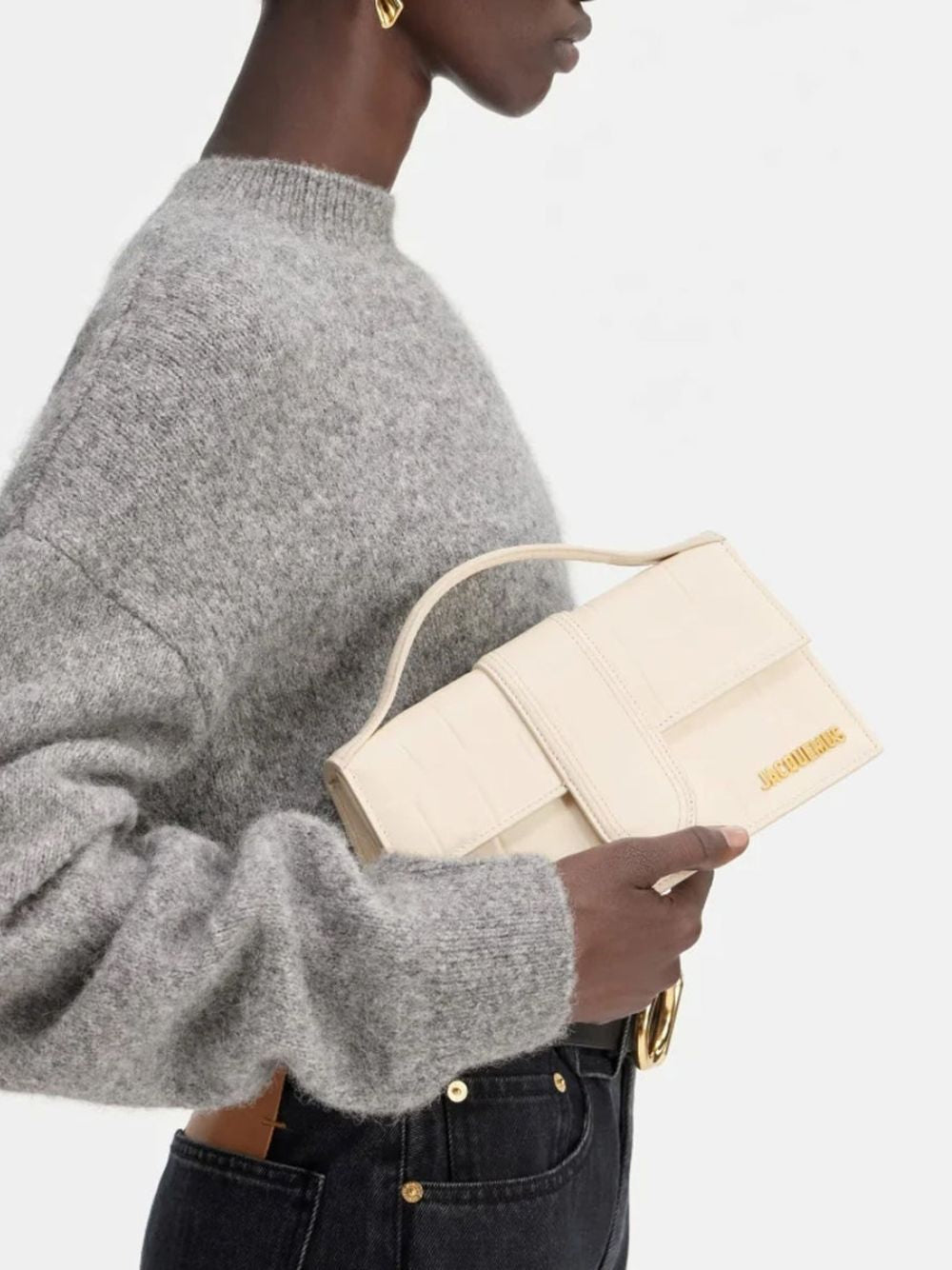 Ivory Cocco Le Grand Bambino Handbag Jacquemus