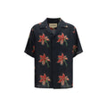 Black Linen Pattern Shirt Valentino