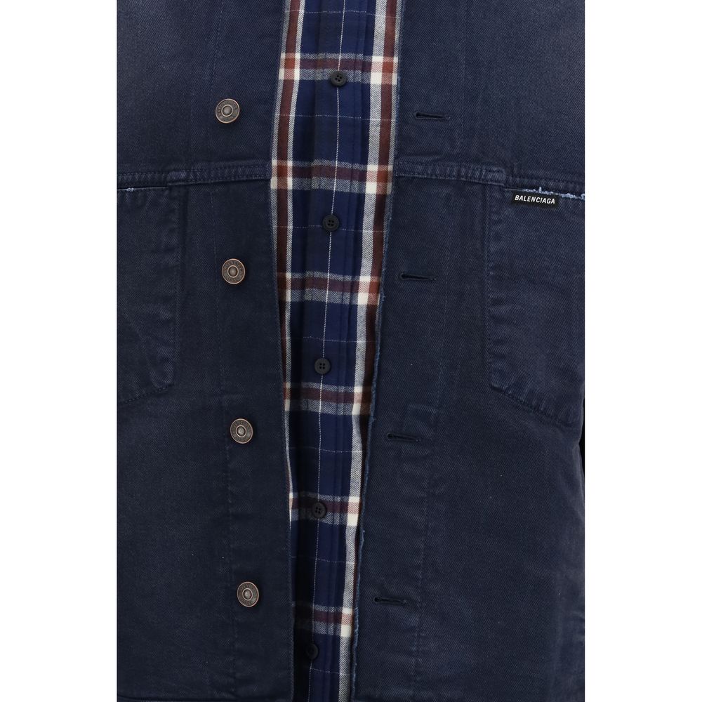 Blue Cotton Denim Jacket Balenciaga