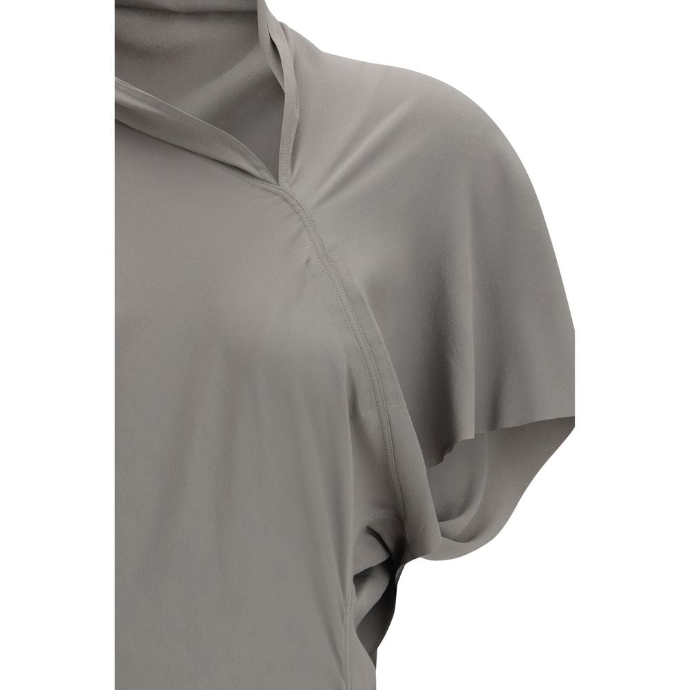 Gray Acetate Casual Dress Rick Owens