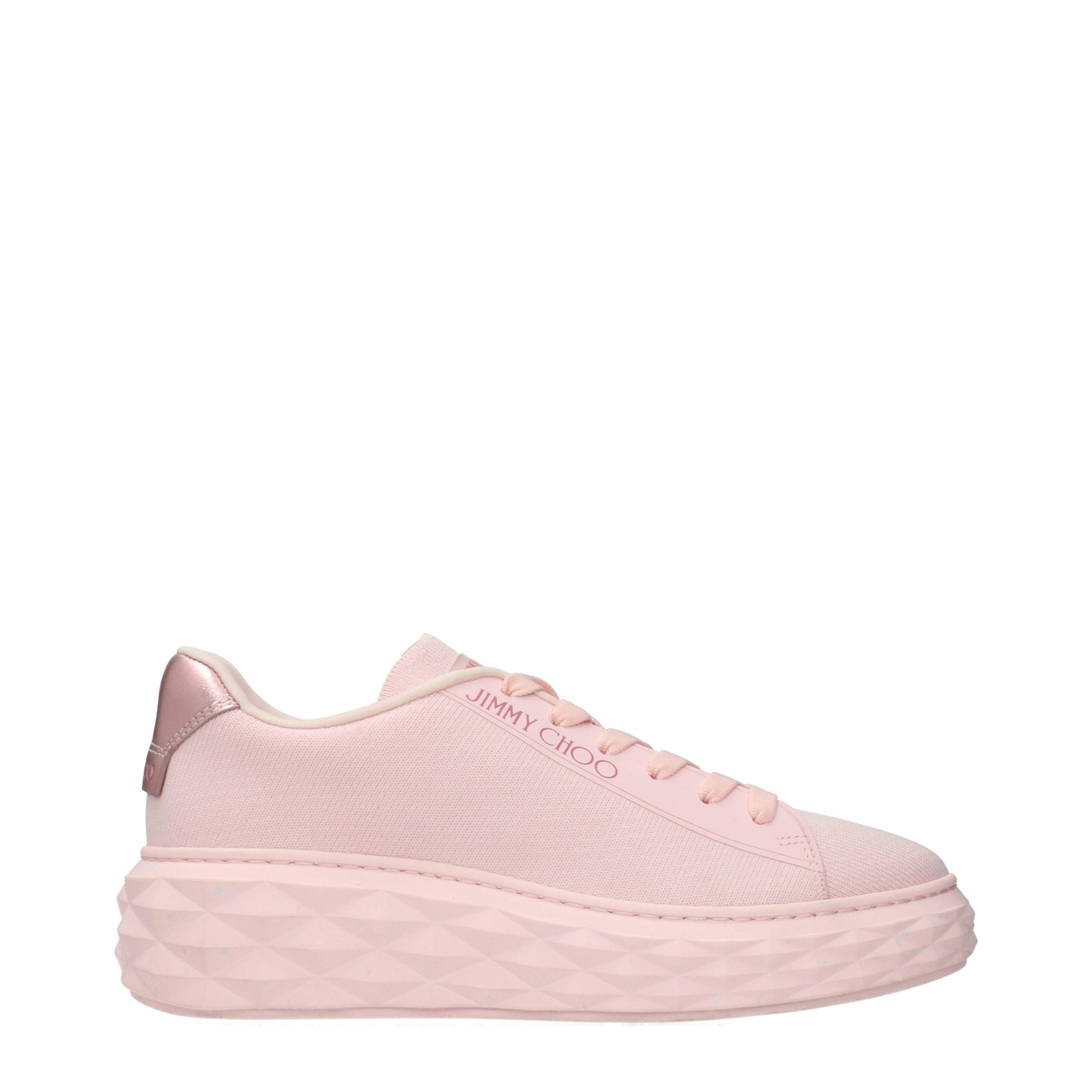 Pink Fabric Platform Sneakers Jimmy Choo