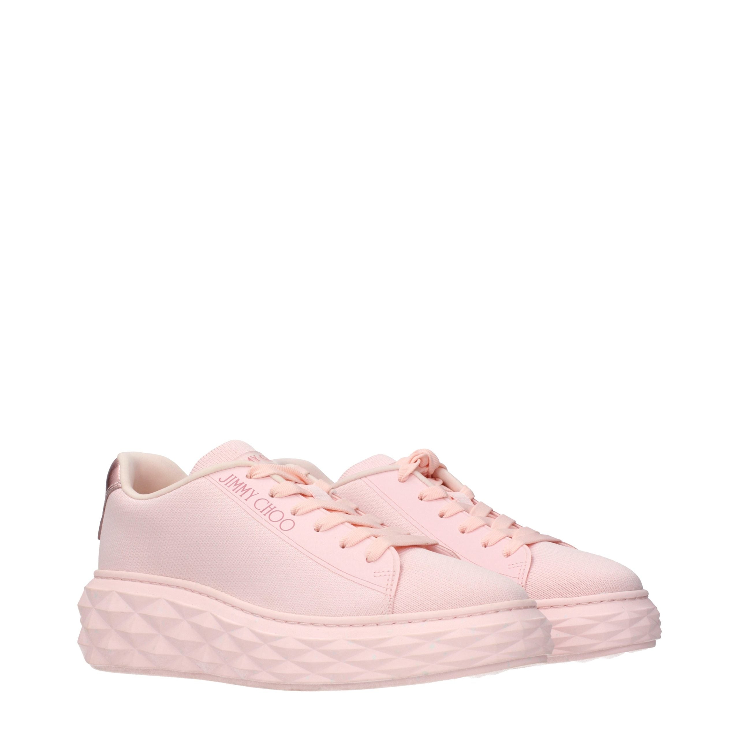 Pink Fabric Platform Sneakers Jimmy Choo