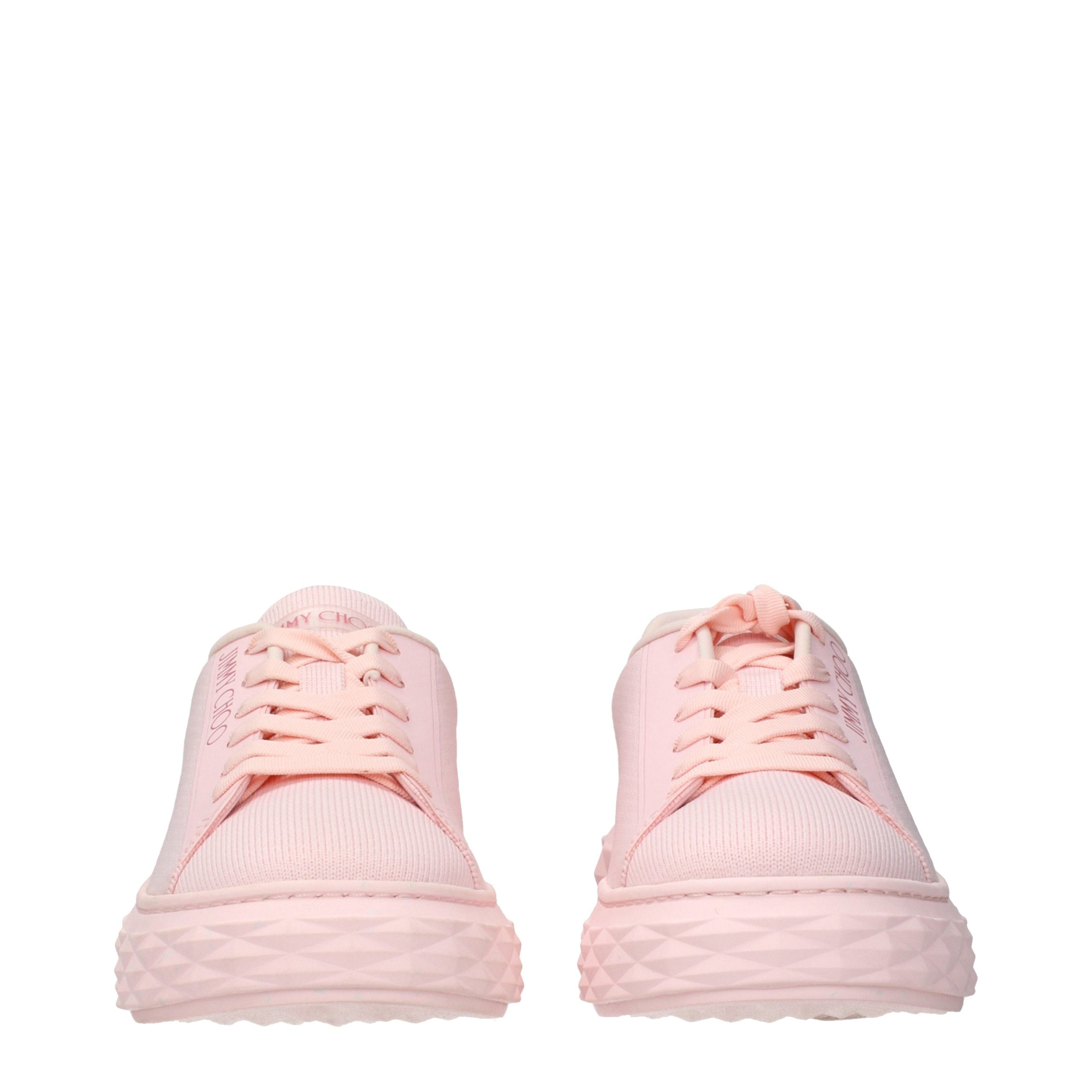 Pink Fabric Platform Sneakers Jimmy Choo