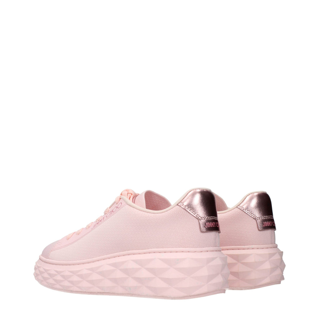 Pink Fabric Platform Sneakers Jimmy Choo