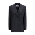 Gray Fleece Wool Blazer Ferragamo