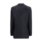 Gray Fleece Wool Blazer Ferragamo