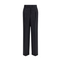 Gray Fleece Wool Casual Pants Ferragamo