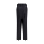 Gray Fleece Wool Casual Pants Ferragamo