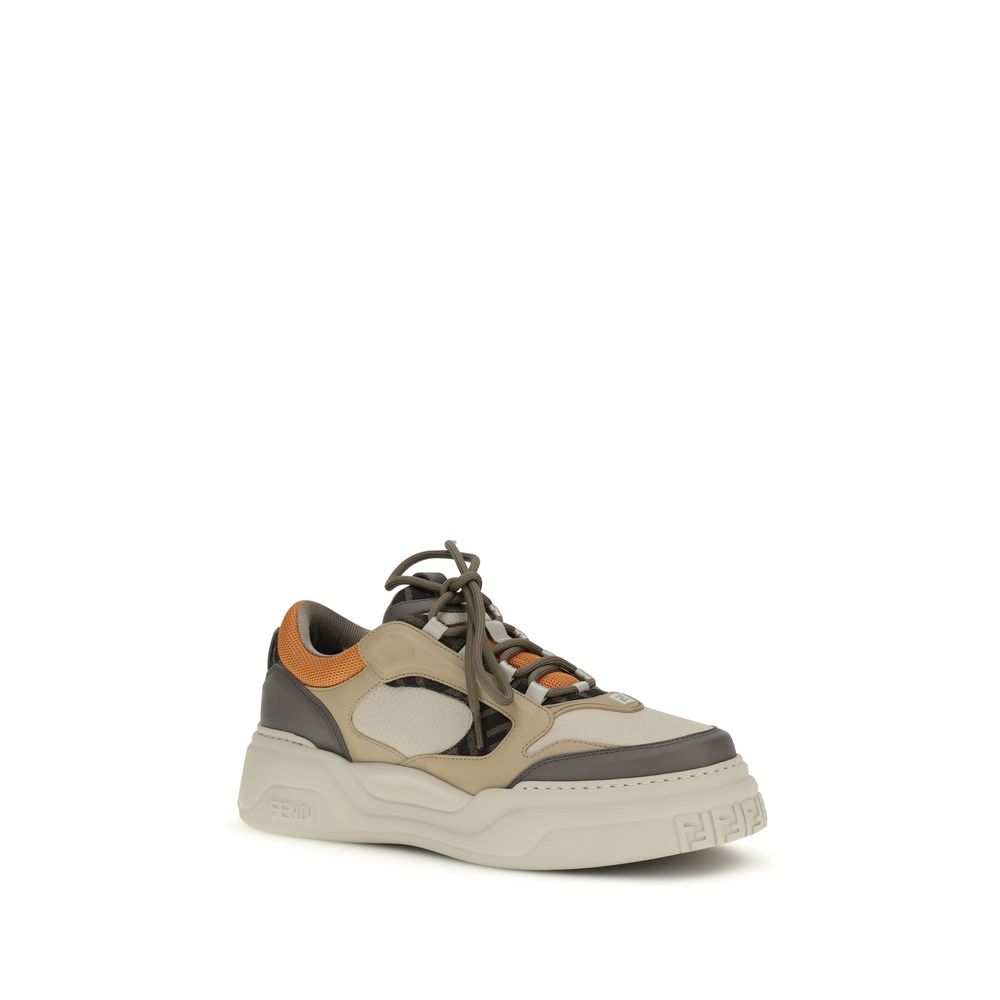 Multicolor Calf Leather Bos Taurus Chunky Sneakers Fendi