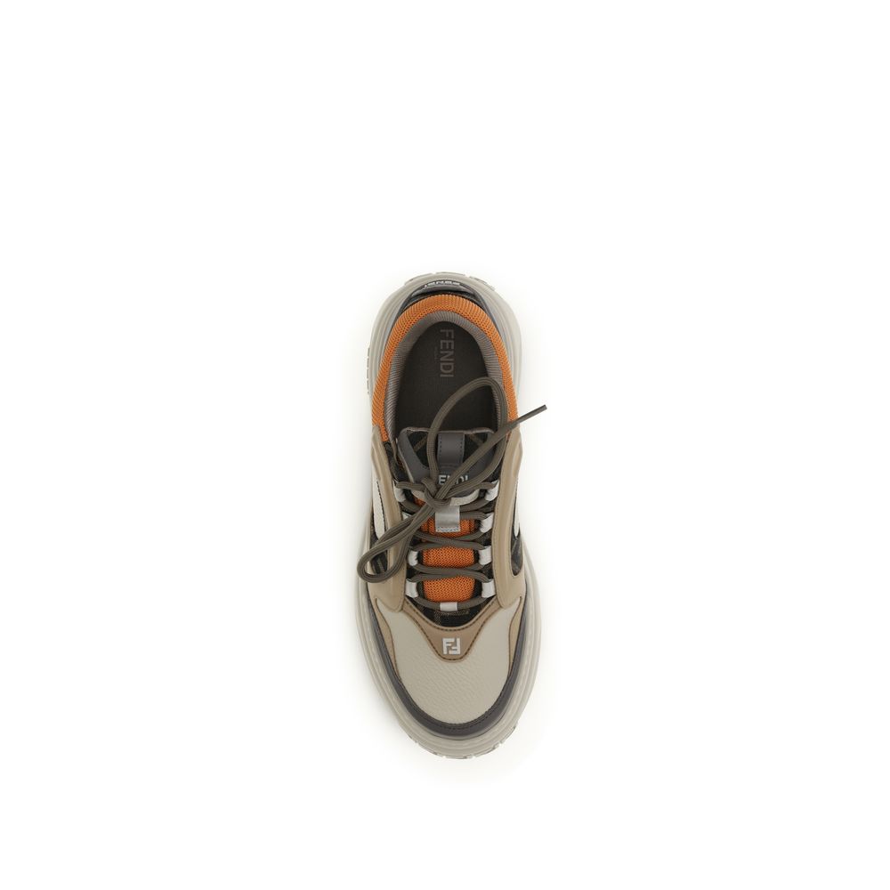 Multicolor Calf Leather Bos Taurus Chunky Sneakers Fendi