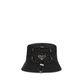 Black Recycled Polyamide Bucket Hat Prada