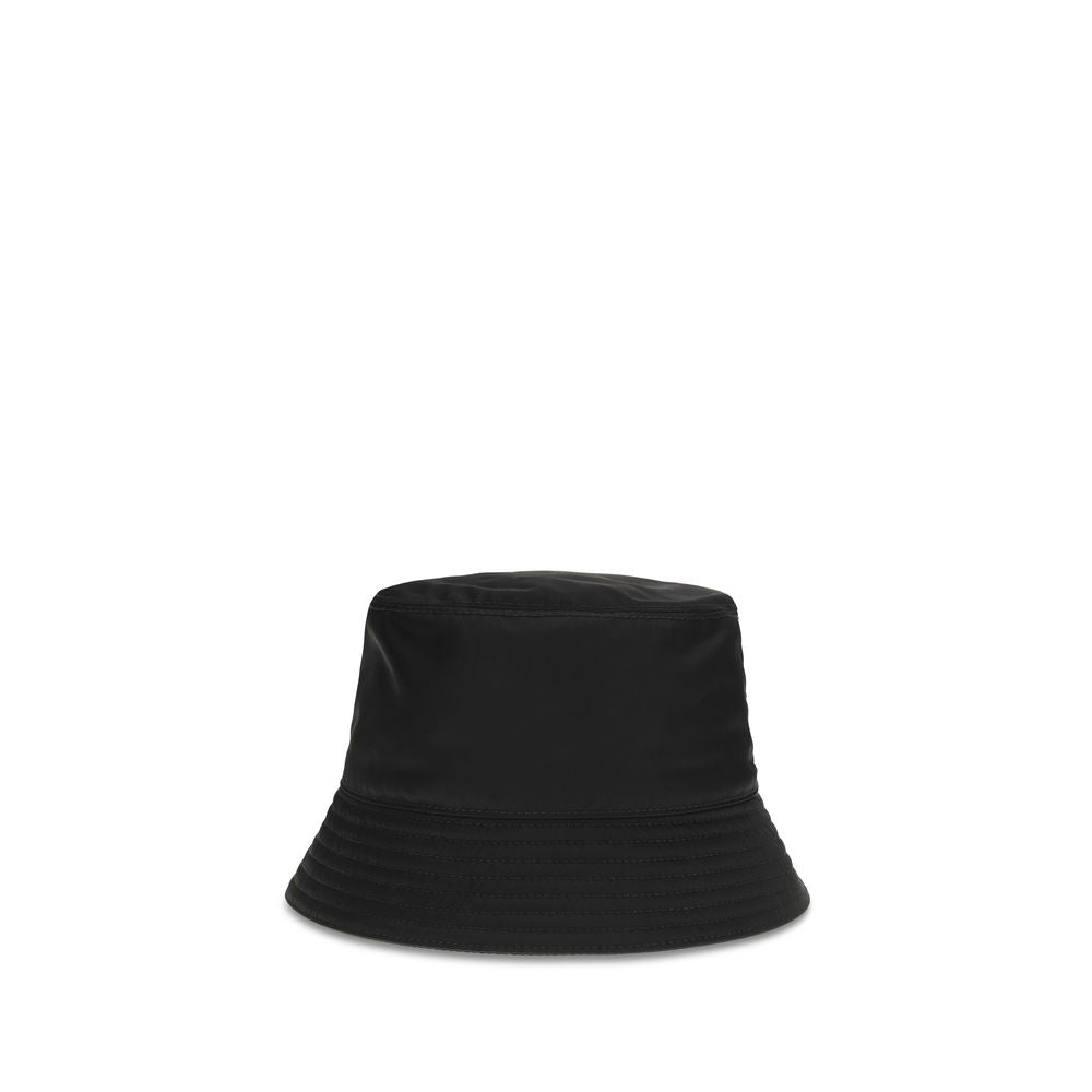 Black Recycled Polyamide Bucket Hat Prada