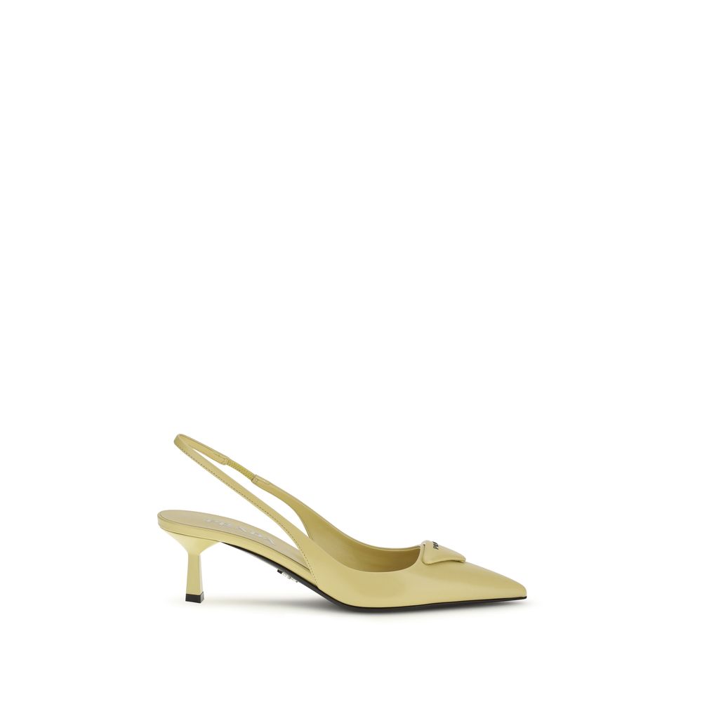 Bicolor Calf Leather Bos Taurus High Heel Pumps Prada