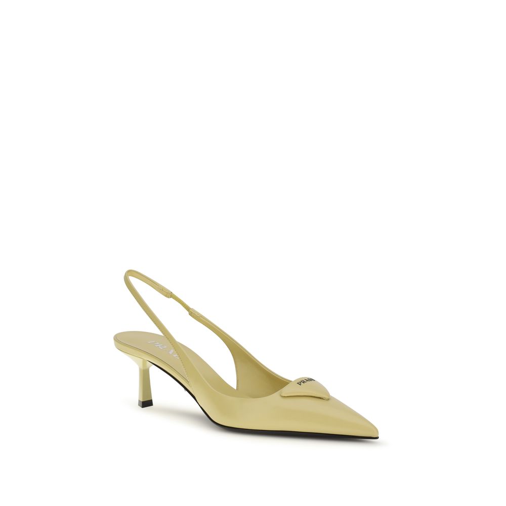 Bicolor Calf Leather Bos Taurus High Heel Pumps Prada