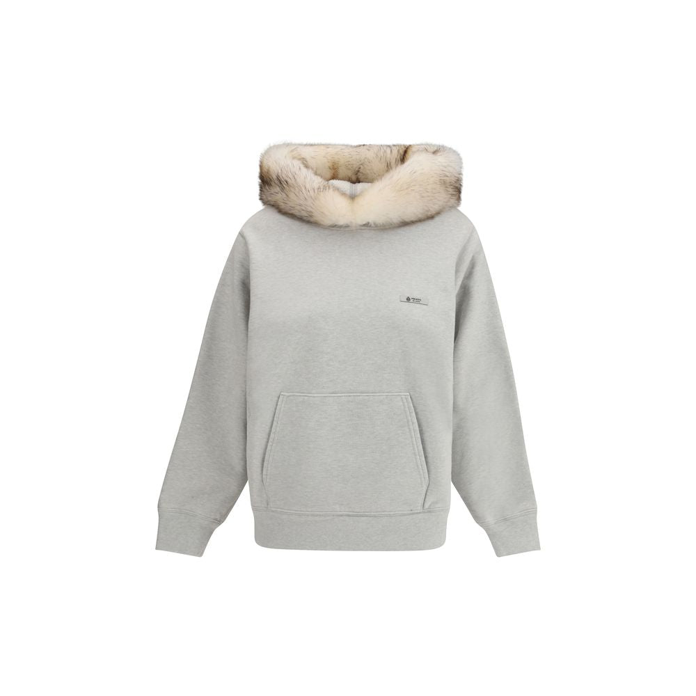 Gray Cotton Sweatshirt Prada