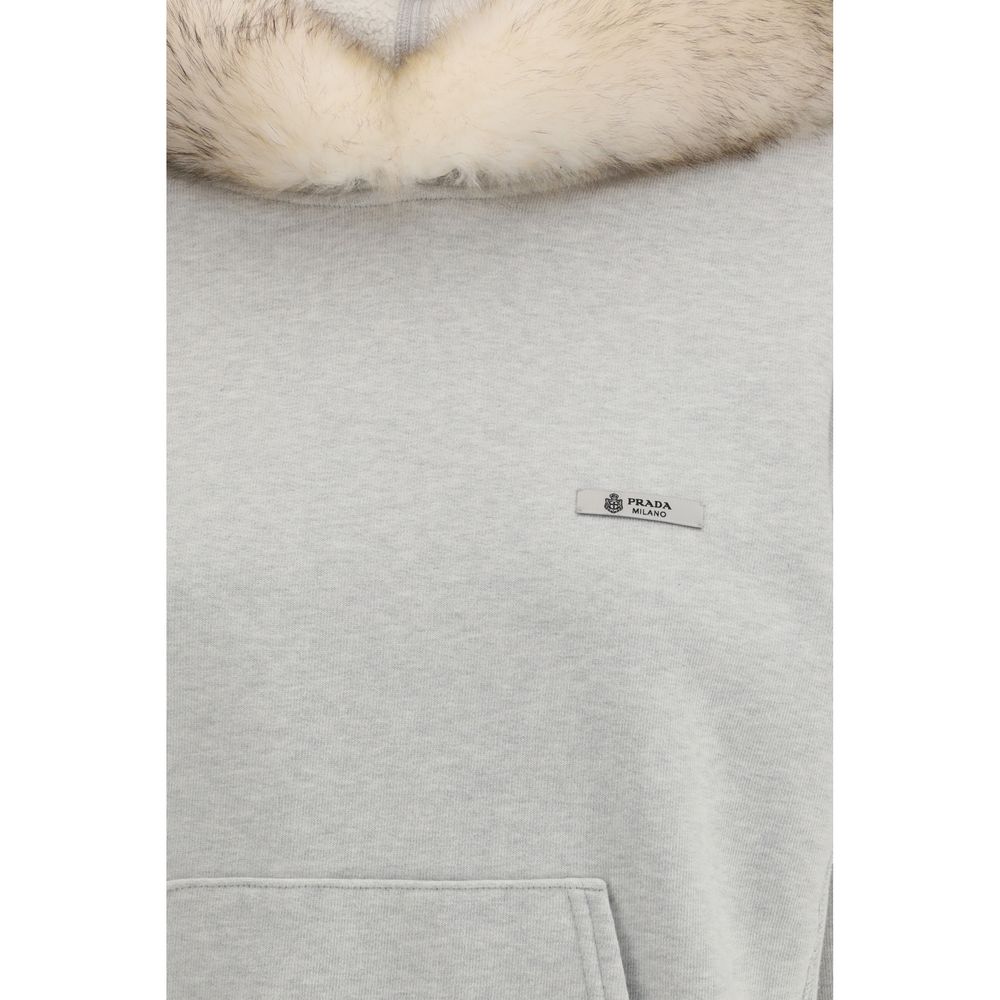 Gray Cotton Sweatshirt Prada