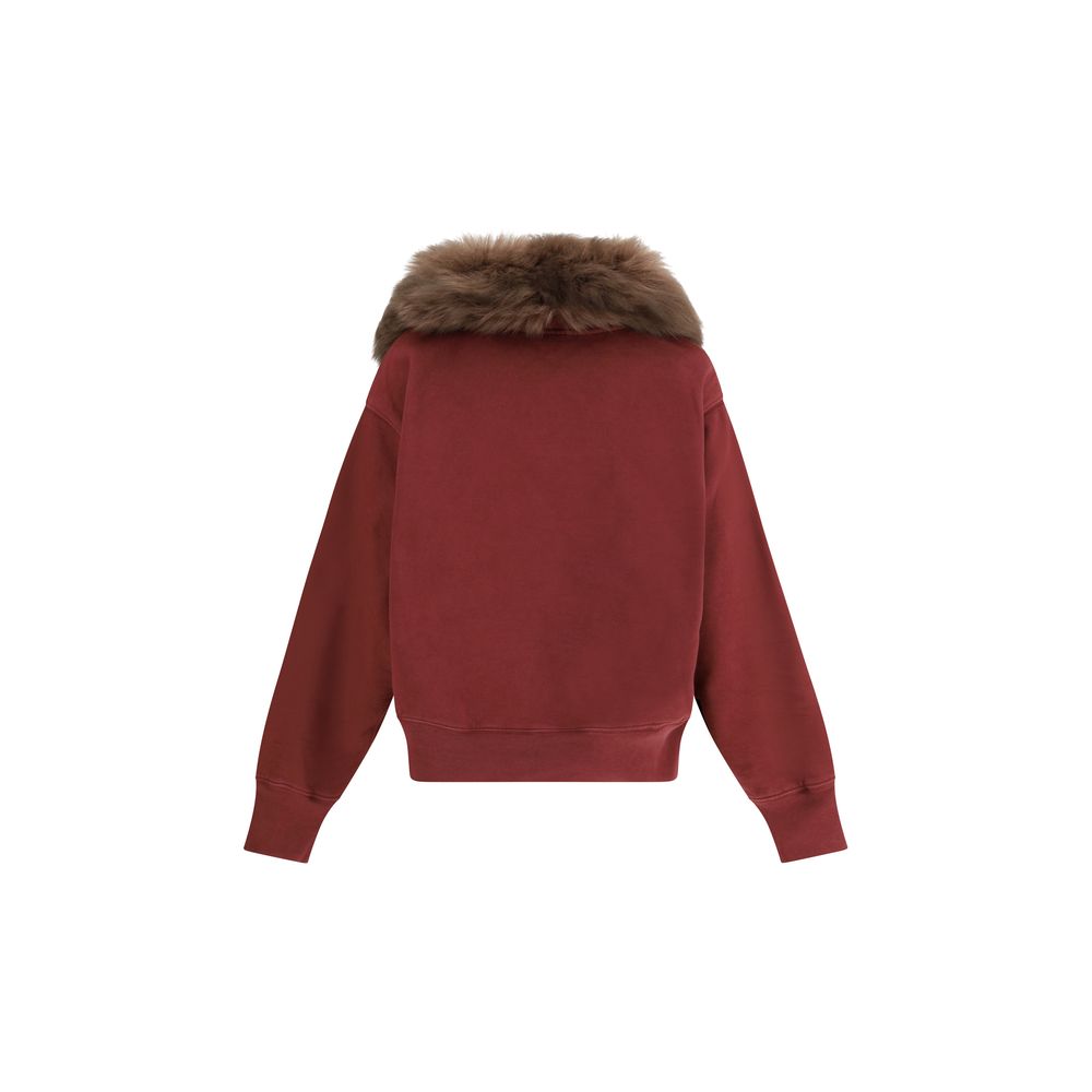 Bordeaux Cotton Sweatshirt Prada