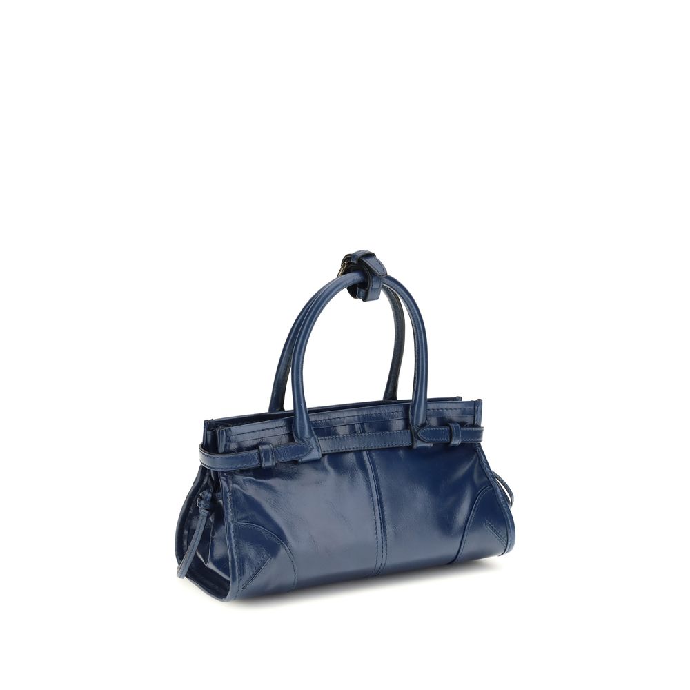 Blue Calf Leather Bos Taurus Handbag Prada