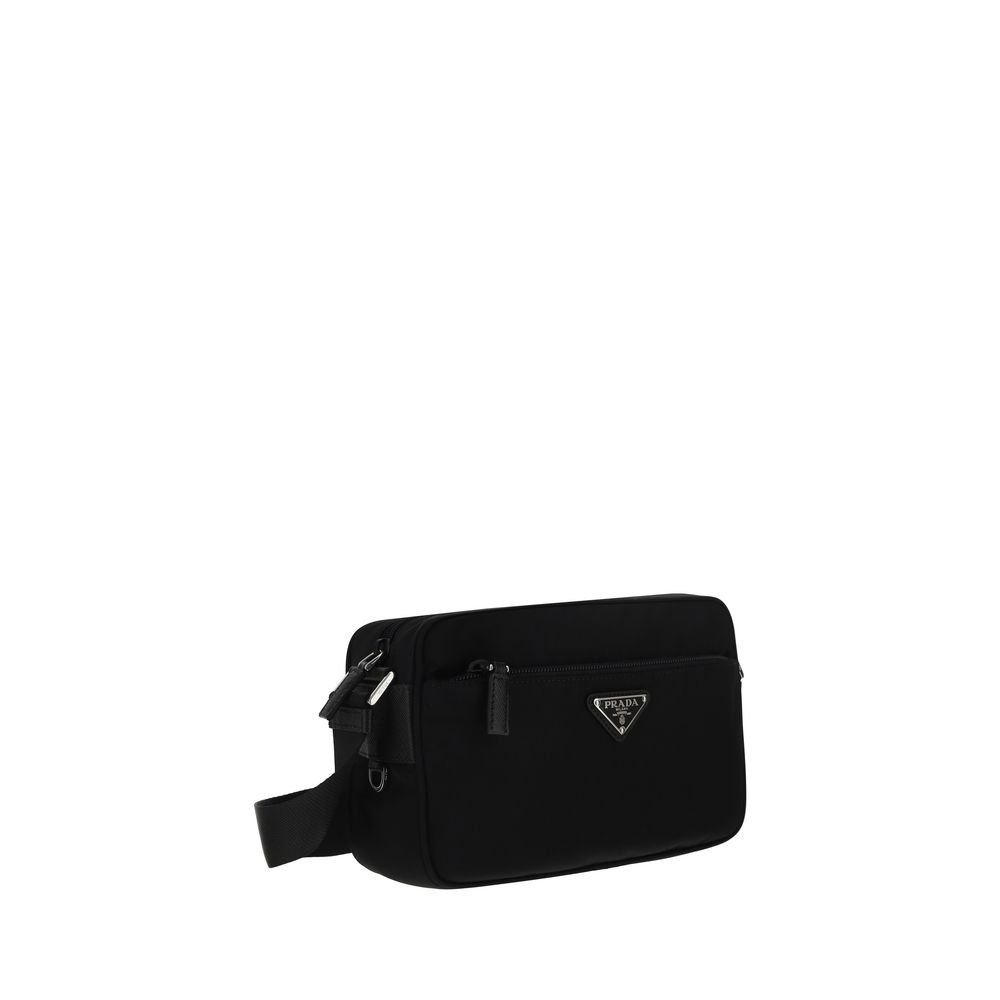 Black Nylon Shoulder Bag Prada