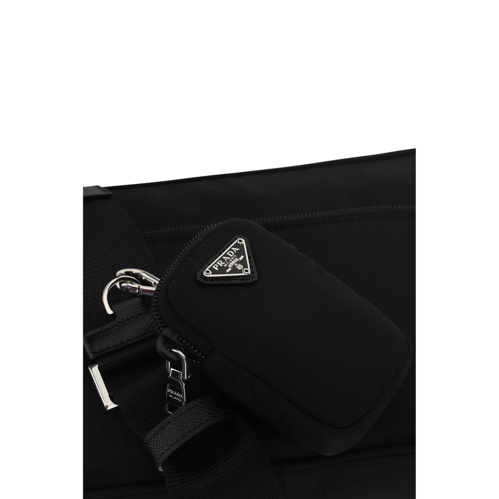 Black Nylon Shoulder Bag Prada