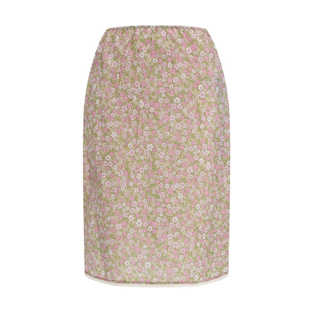 Multicolor Nylon Midi Skirt Prada