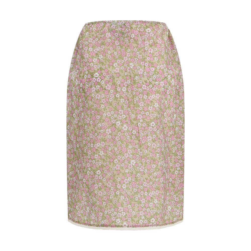 Multicolor Nylon Midi Skirt Prada