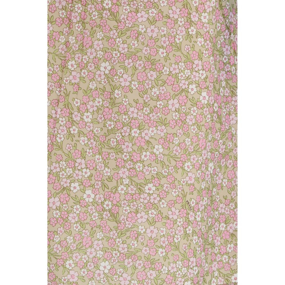 Multicolor Nylon Midi Skirt Prada