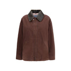 Brown Cotton Coat Prada