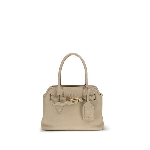 Beige Lamb Ovis Aries Aries Handbag Miu Miu