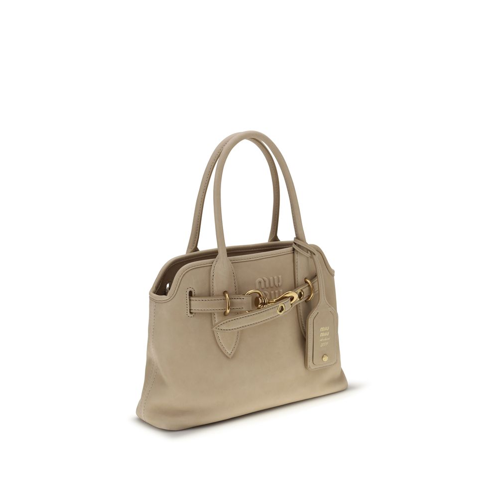Beige Lamb Ovis Aries Aries Handbag Miu Miu