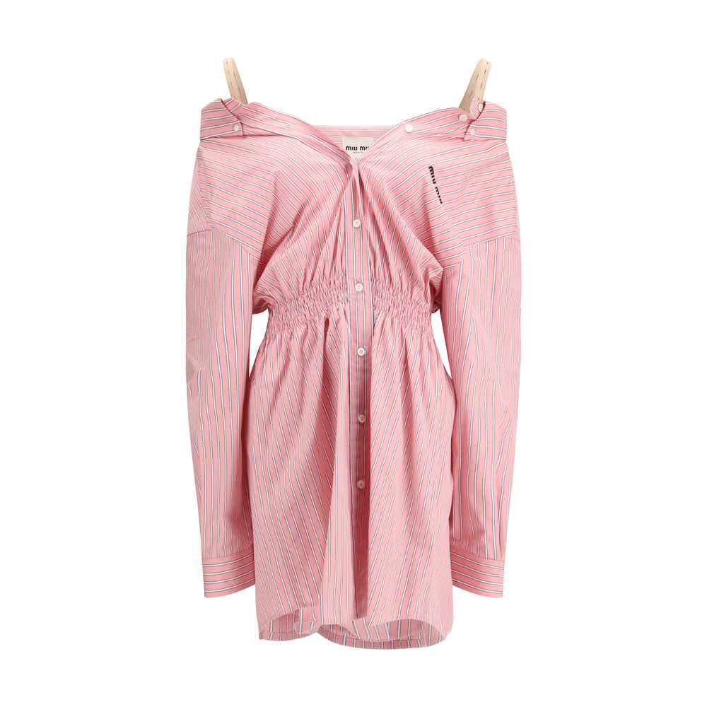 Multicolor Cotton Casual Dress Miu Miu