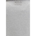 Gray Cotton Sweatshirt Miu Miu