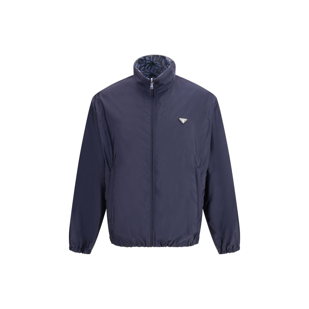 Blue Recycled Polyamide Shell Jacket Prada