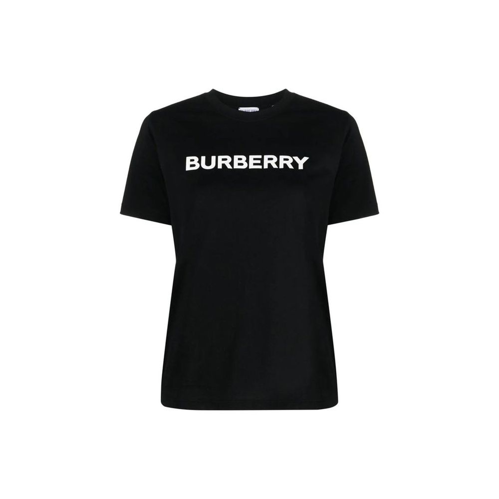 Black Cotton T-Shirt Burberry
