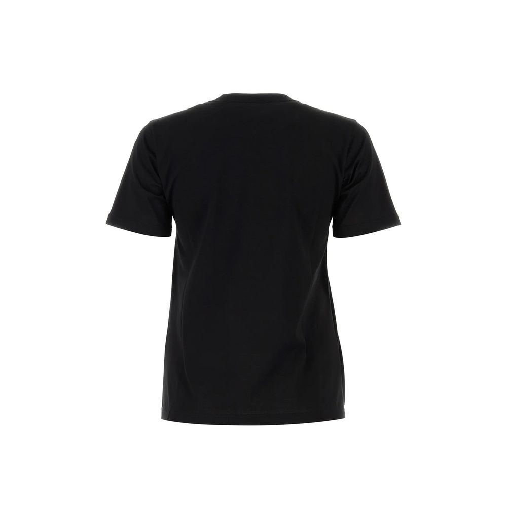 Black Cotton T-Shirt Burberry