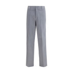 Gray Cotton Casual Pants Fendi