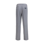 Gray Cotton Casual Pants Fendi