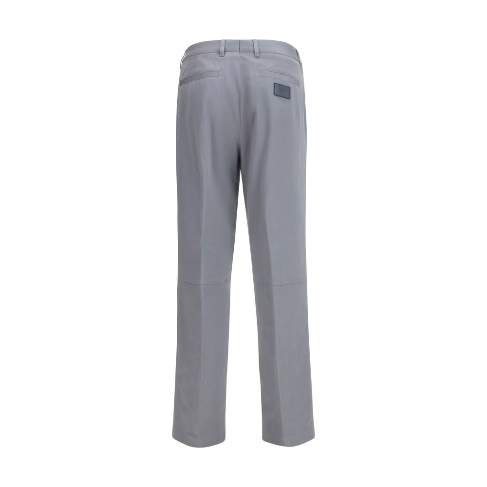 Gray Cotton Casual Pants Fendi