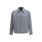 Gray Cotton Shell Jacket Fendi