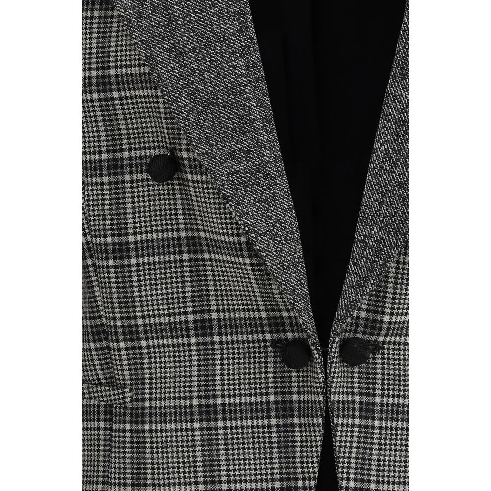 Gray Fleece Wool Coat Valentino