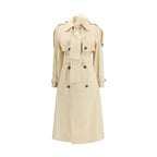 Beige Polyester Trench Coat Burberry